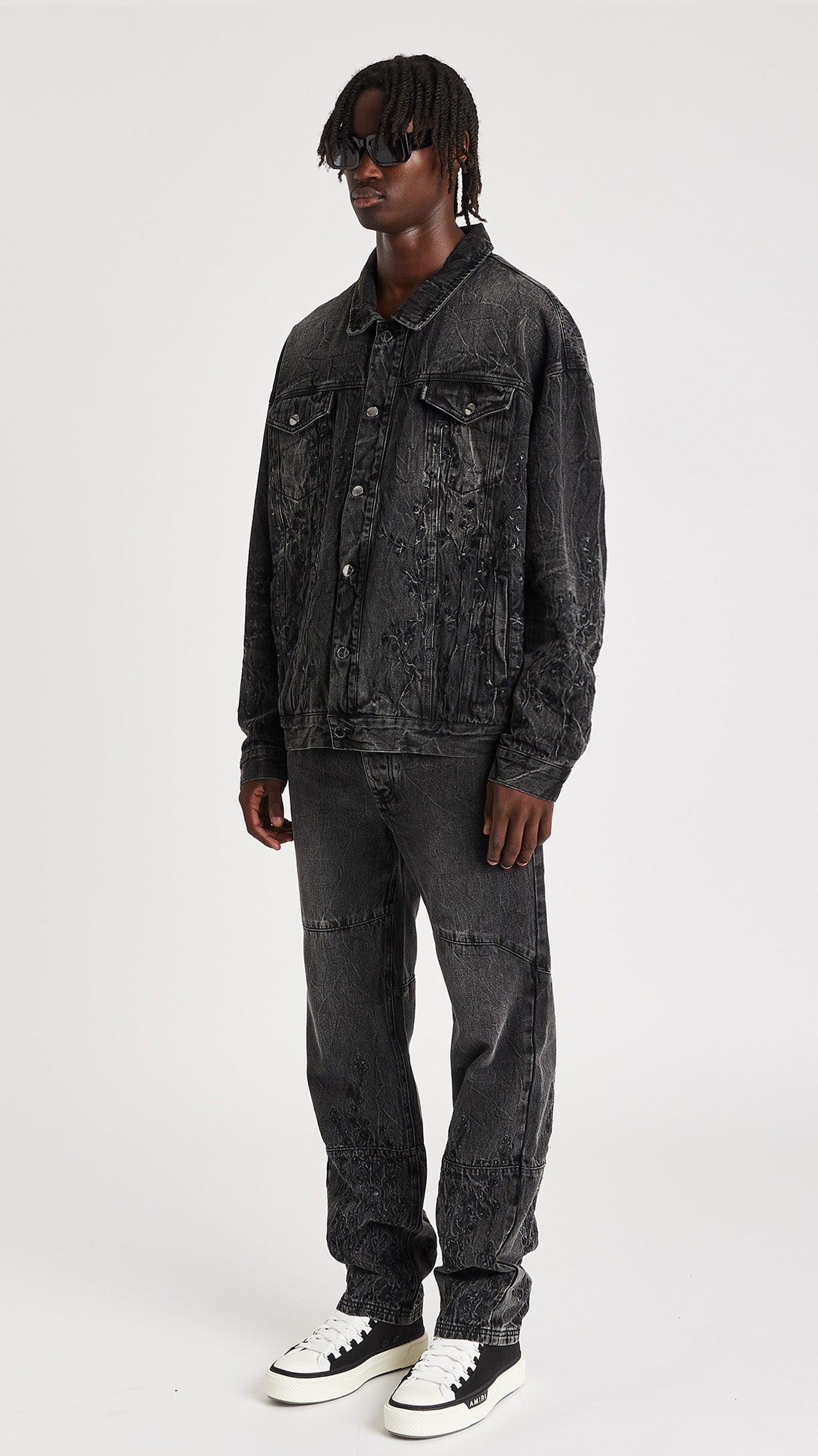 FLORAL NIGHT DENIM JEANS - ONLY THE BLIND™