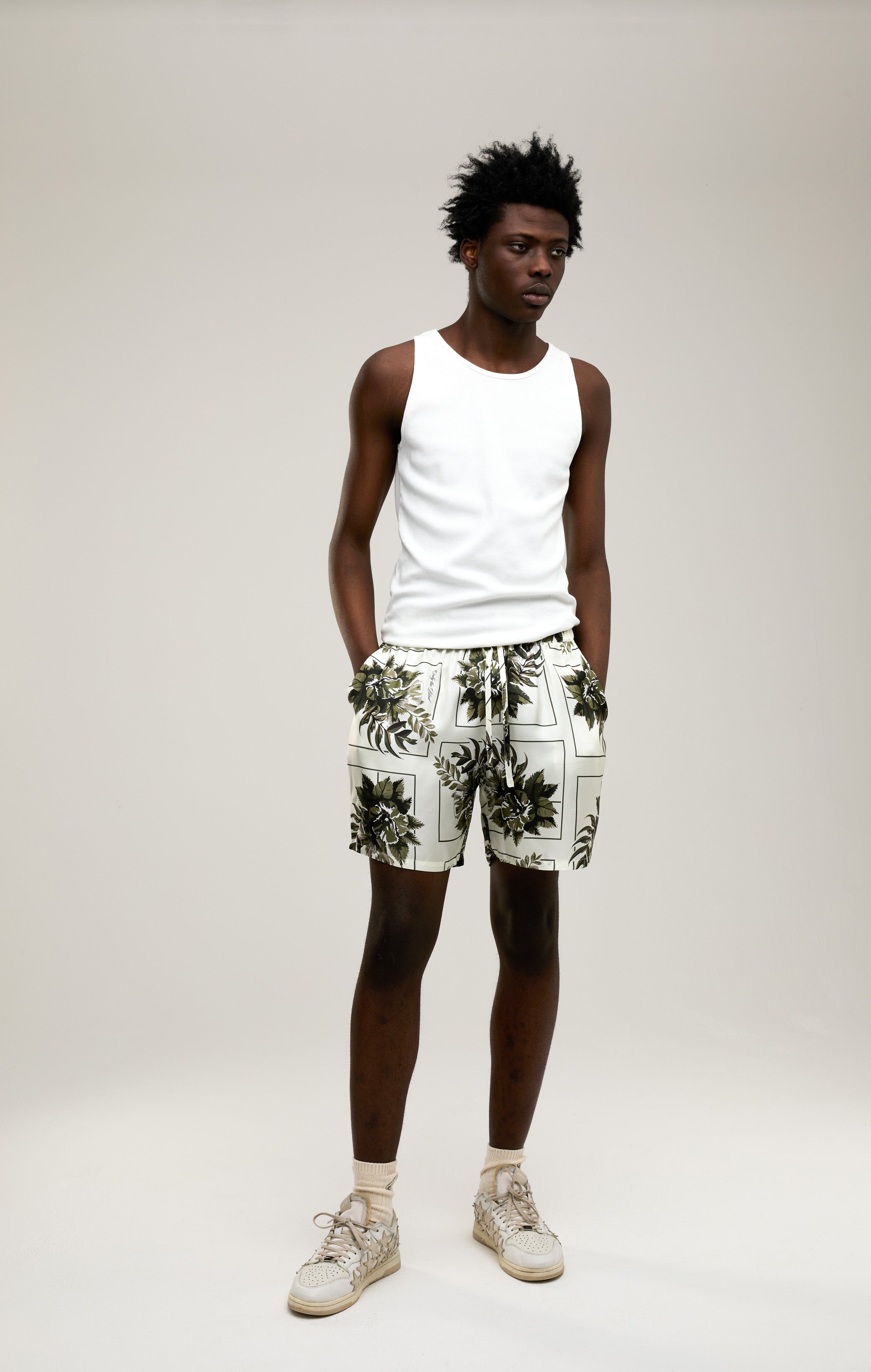BOTANICAL SILK SHORTS