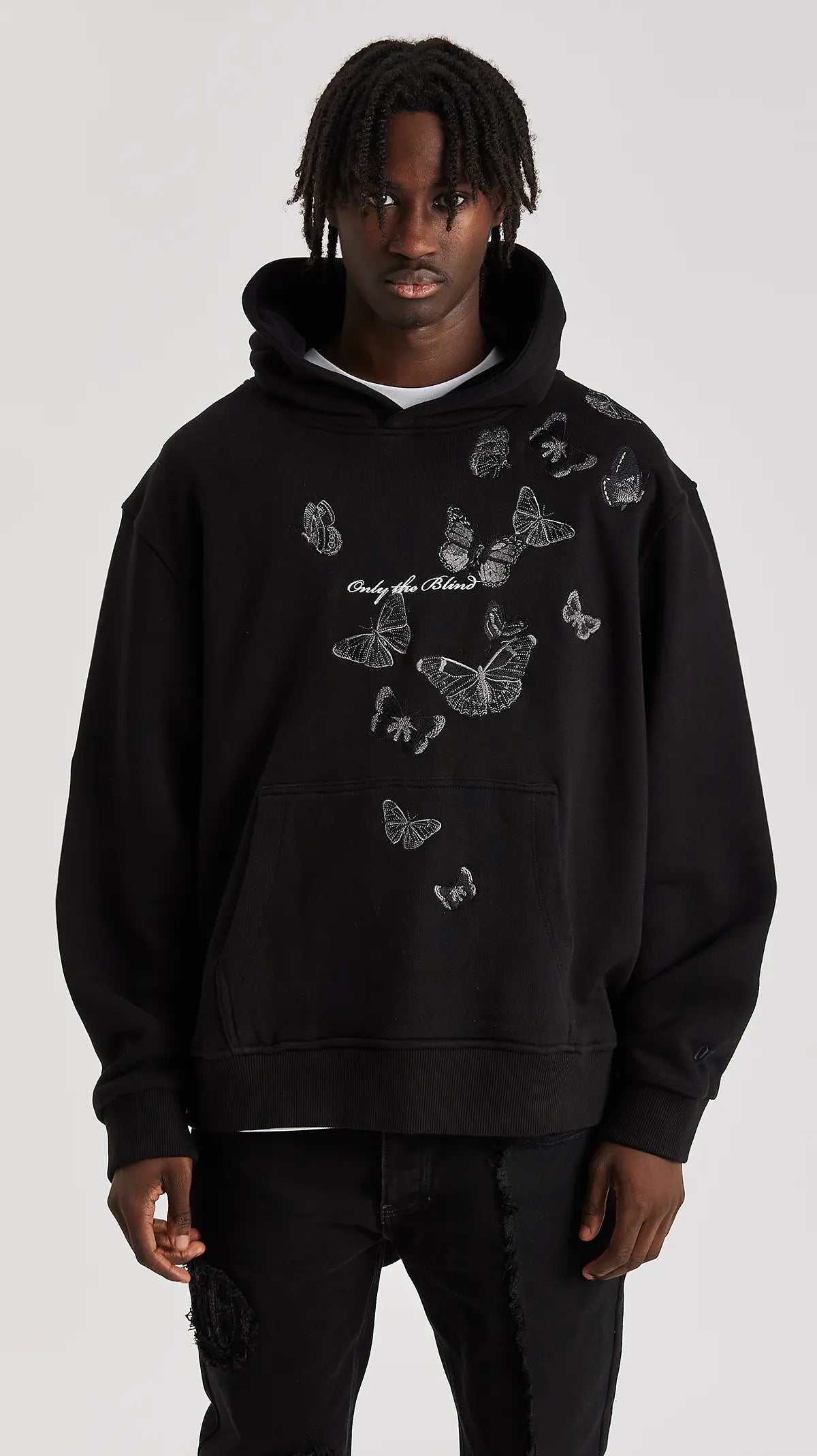 Embroidered Butterfly Hoodie - ONLY THE BLIND™
