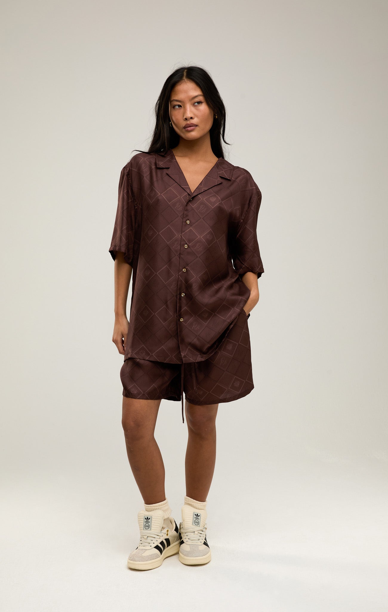 FADED MONOGRAM SILK SHIRT