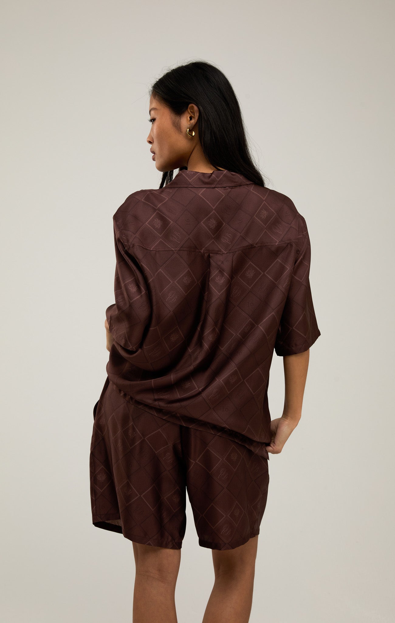 FADED MONOGRAM SILK SHIRT