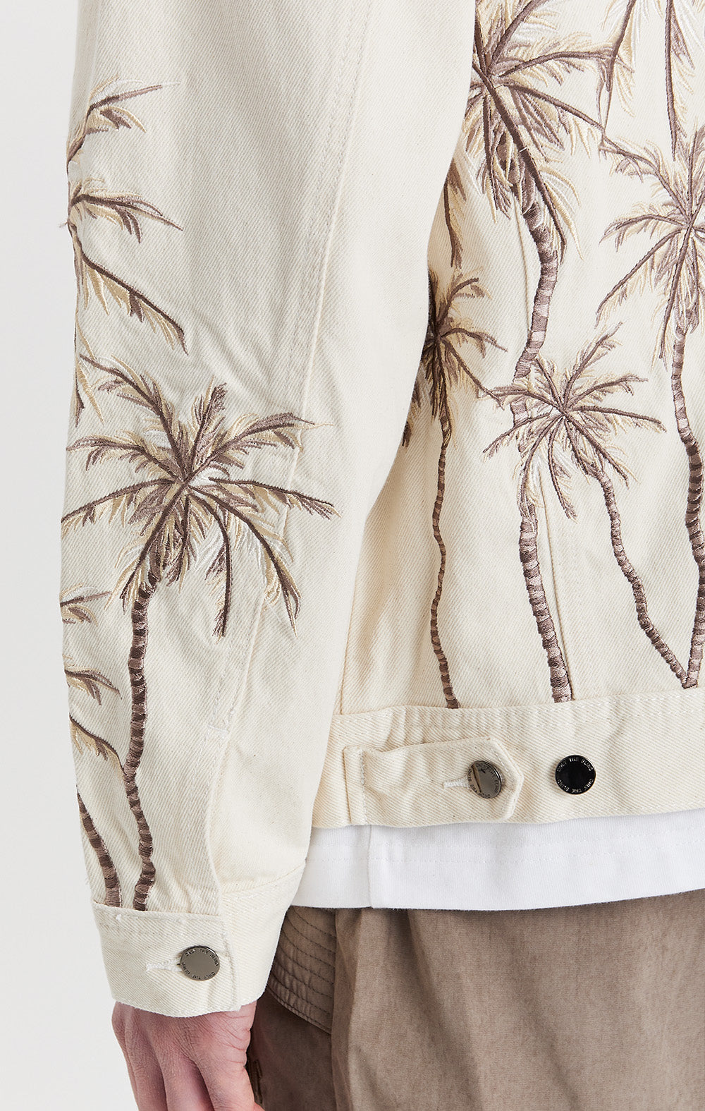 Beige Palm Denim Jacket - ONLY THE BLIND™