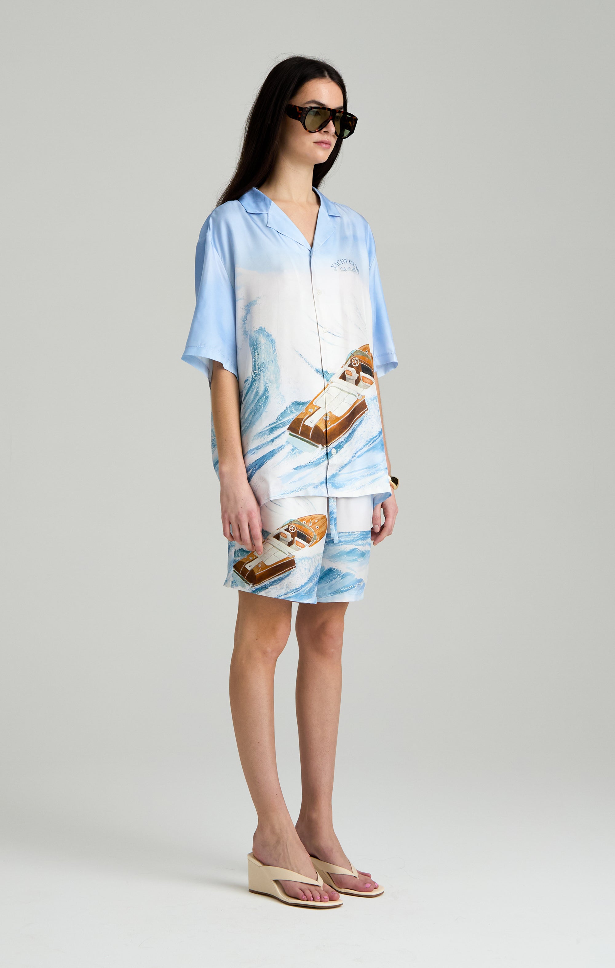 SEA WAVE SILK SHIRT