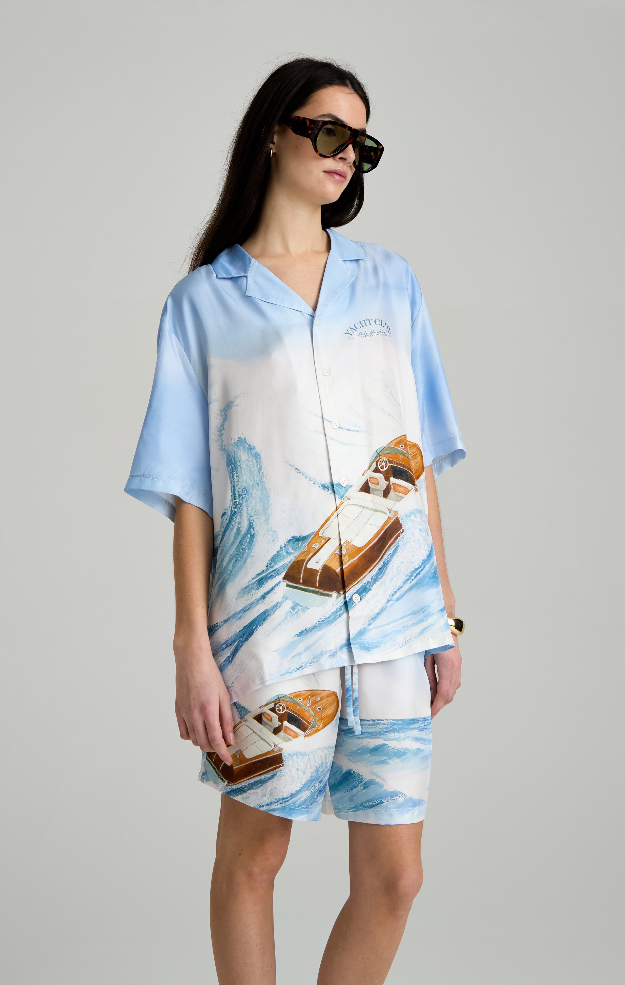 SEA WAVE SILK SHIRT