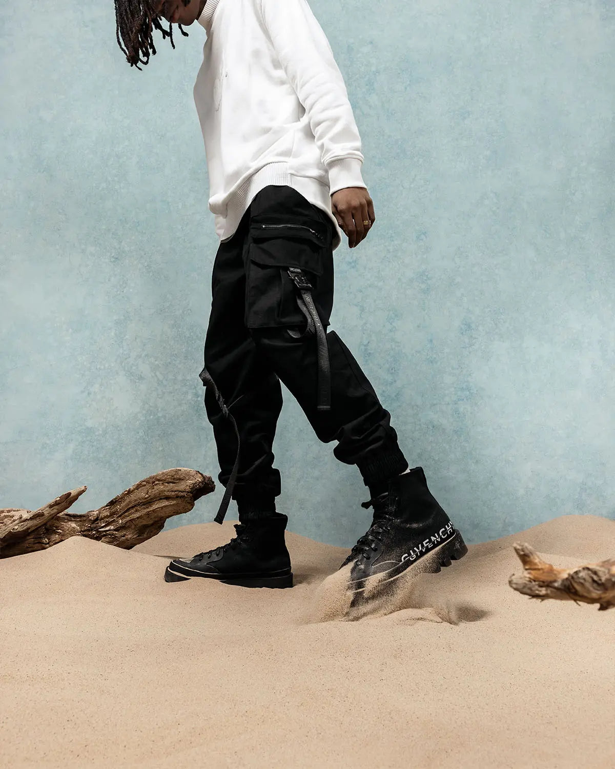 Onyx Strapped Cargos - ONLY THE BLIND™