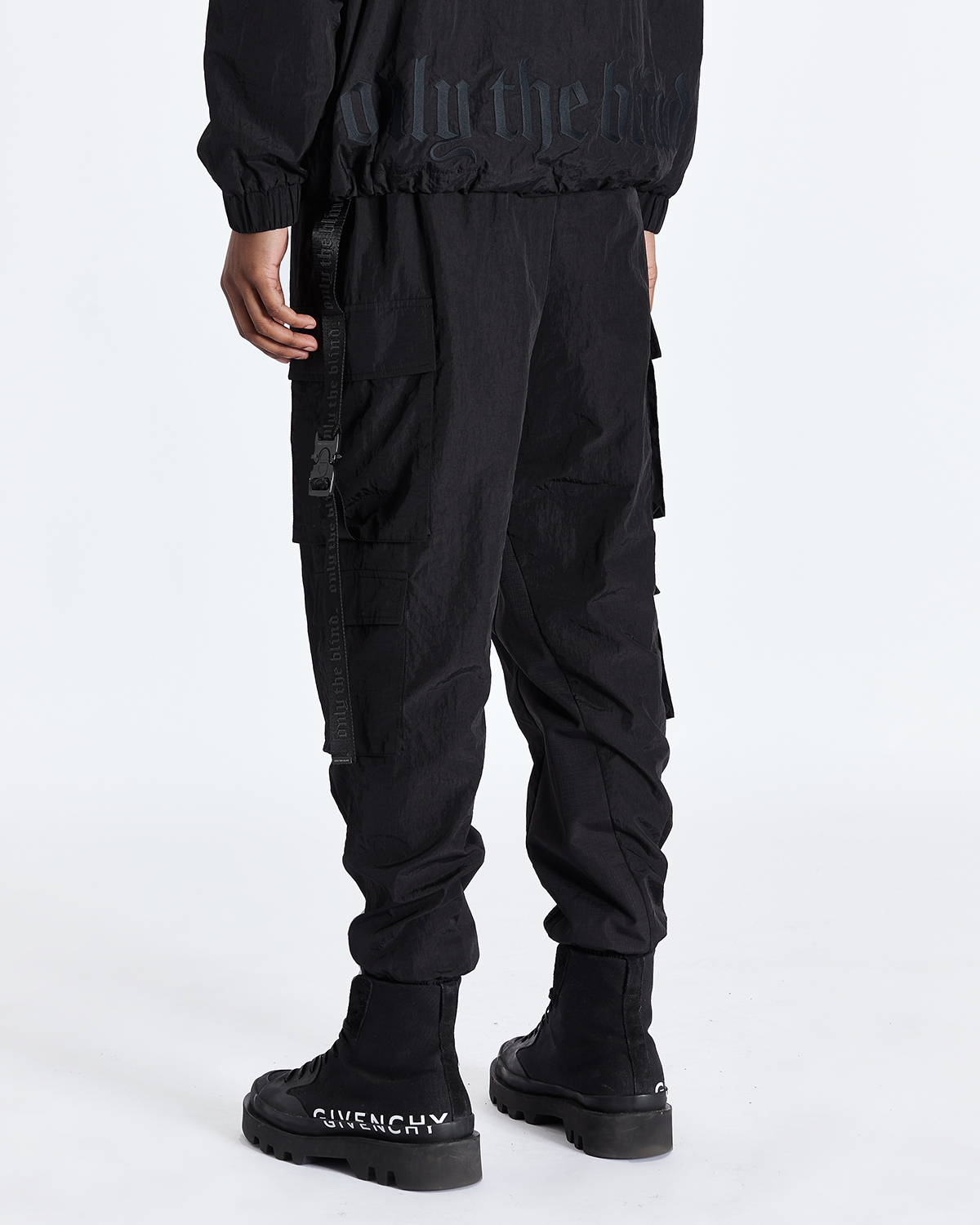 Black Nylon Cargos - ONLY THE BLIND™