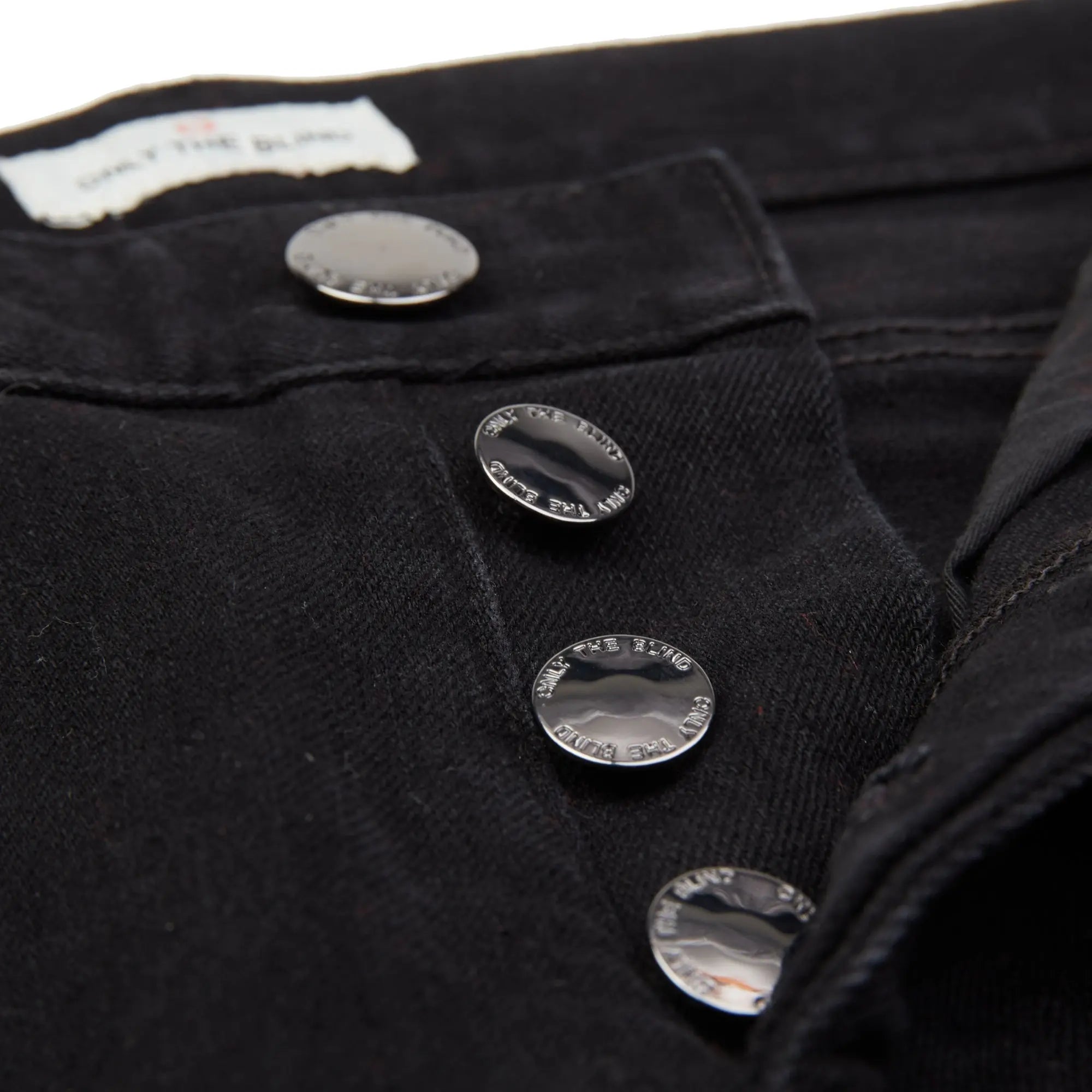 Black Light Distressed Panel Denim - ONLY THE BLIND™