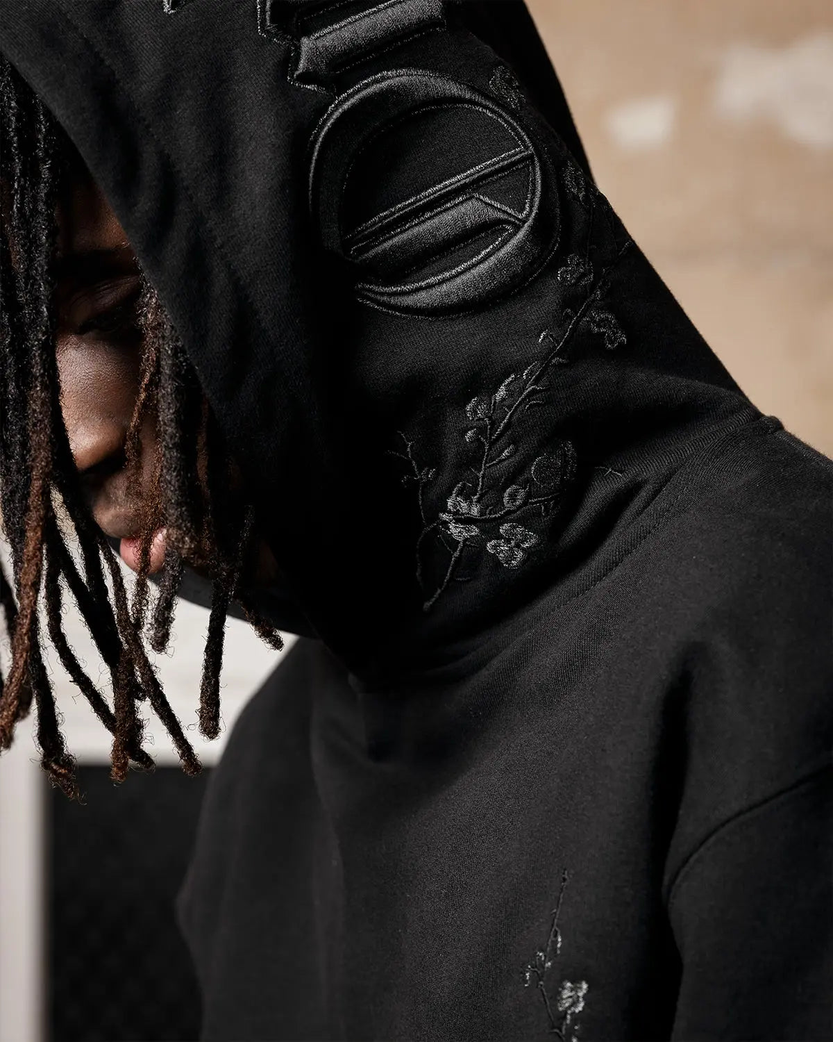 Black Blossom Statement Hoodie - ONLY THE BLIND™