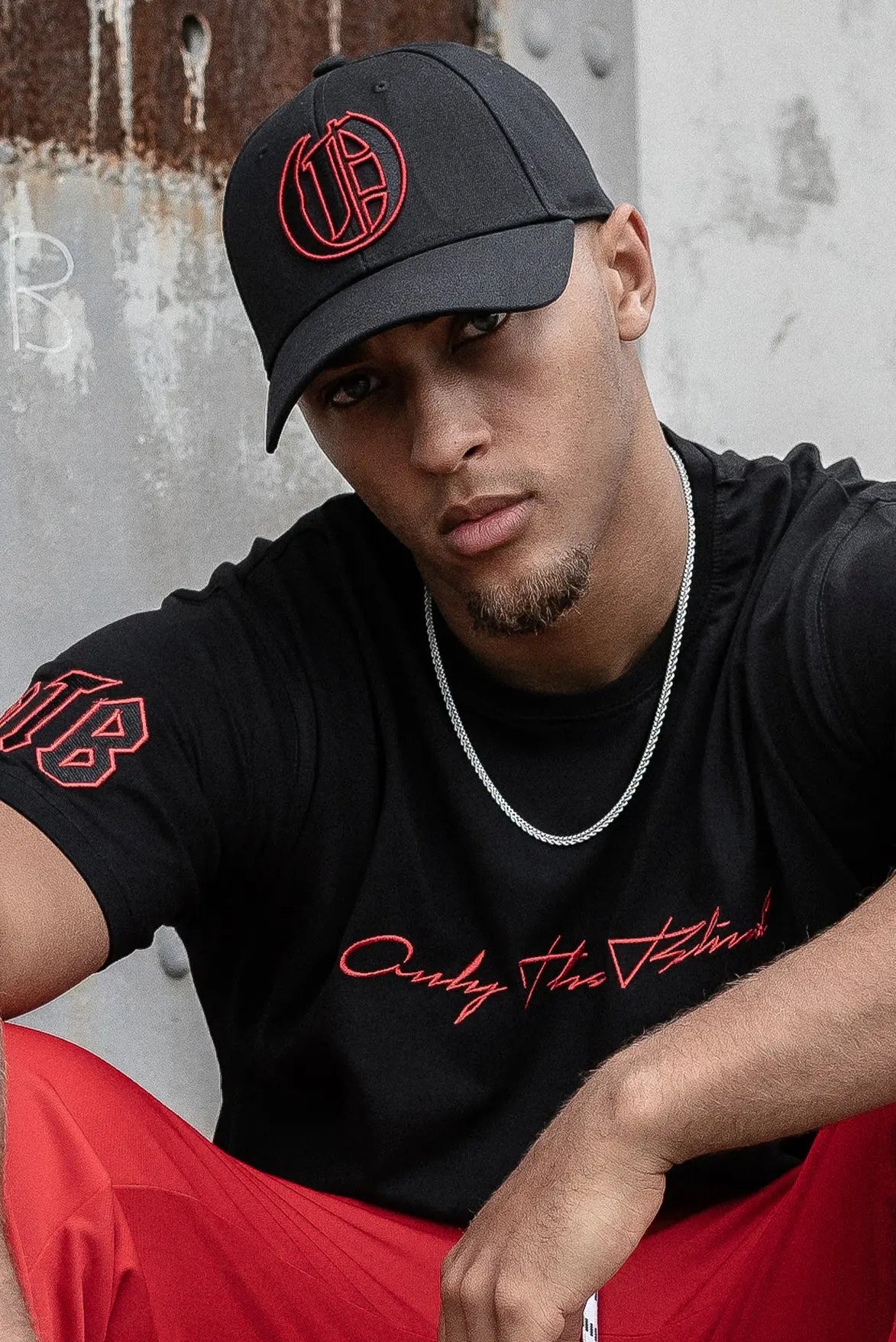 Black & Red Crew Baseball Cap - ONLY THE BLIND™