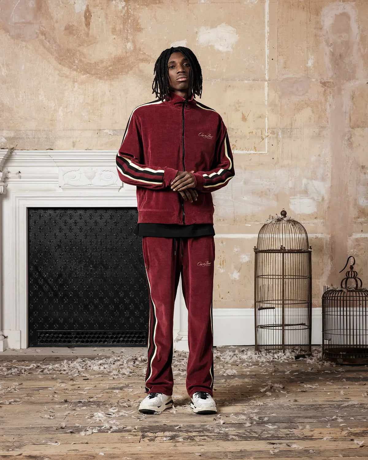 Maroon Velour Jacket - ONLY THE BLIND™