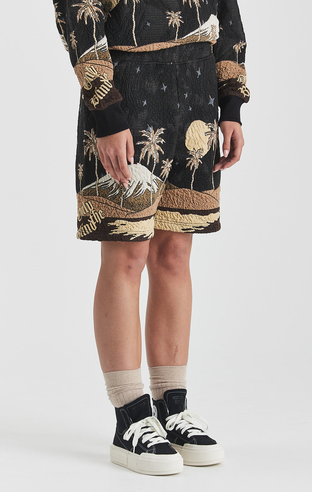 Sepia Mountain Jacquard Shorts - ONLY THE BLIND™