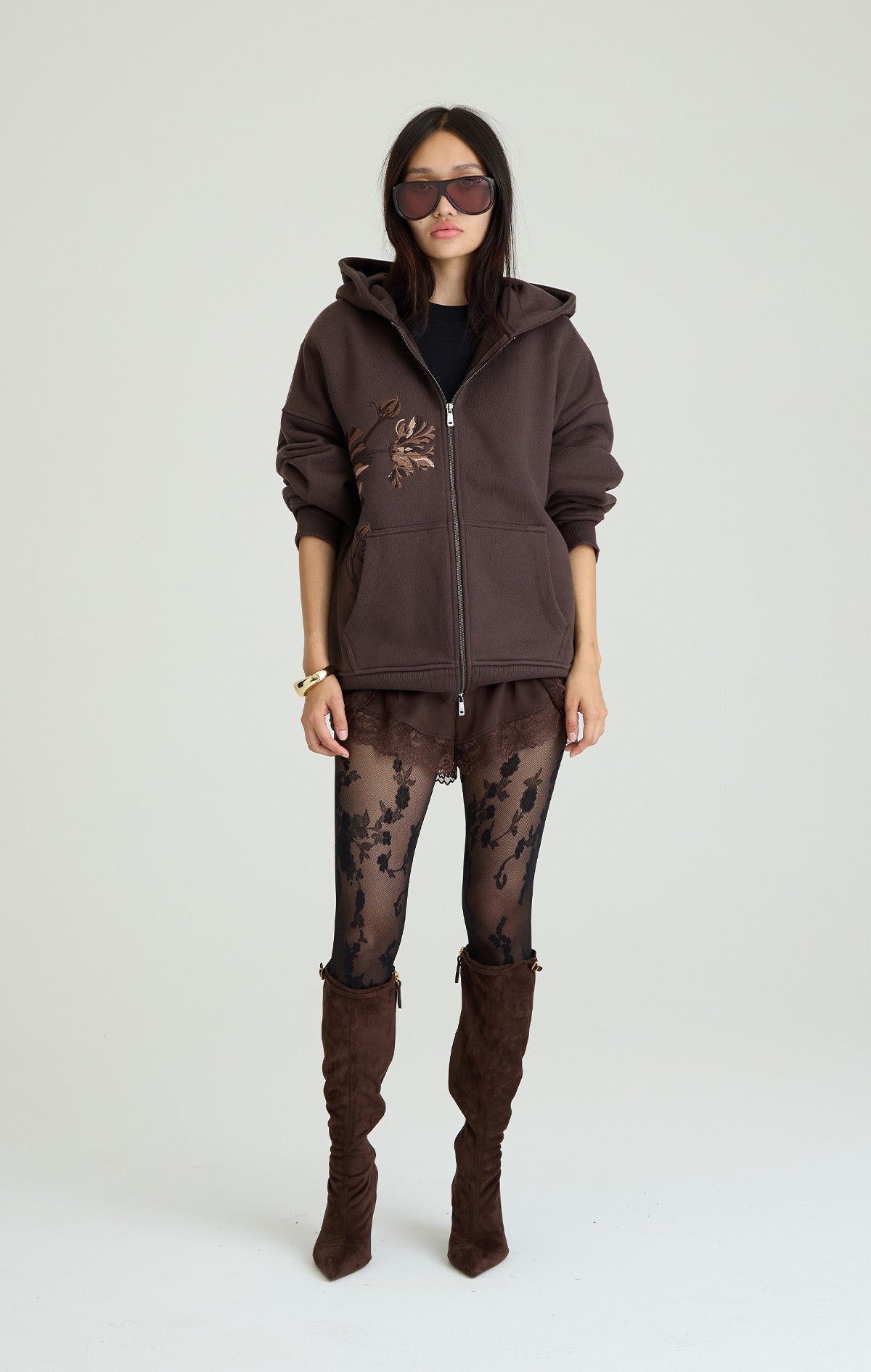 FADING BLOOM ZIP HOODIE
