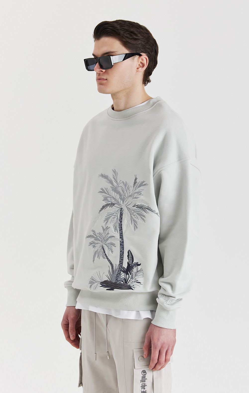 Lunar Rock Palm Crewneck - ONLY THE BLIND™