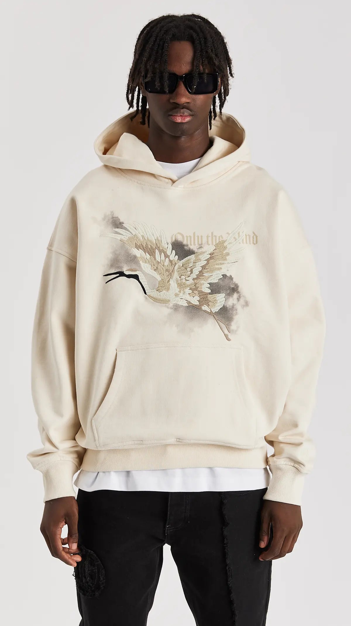 Beige Heron Hoodie - ONLY THE BLIND™