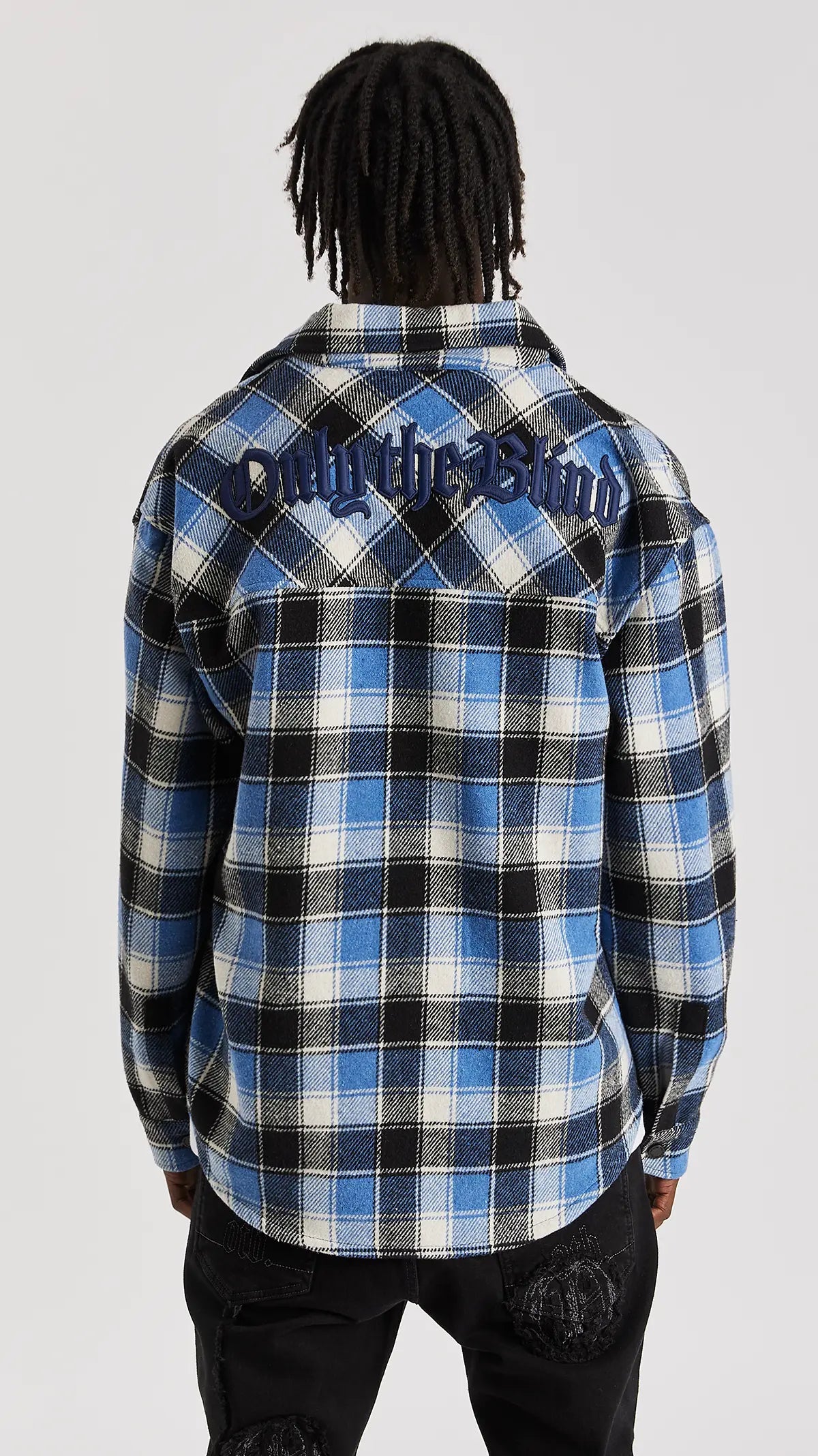 Navy Check Flannel Shirt - ONLY THE BLIND™