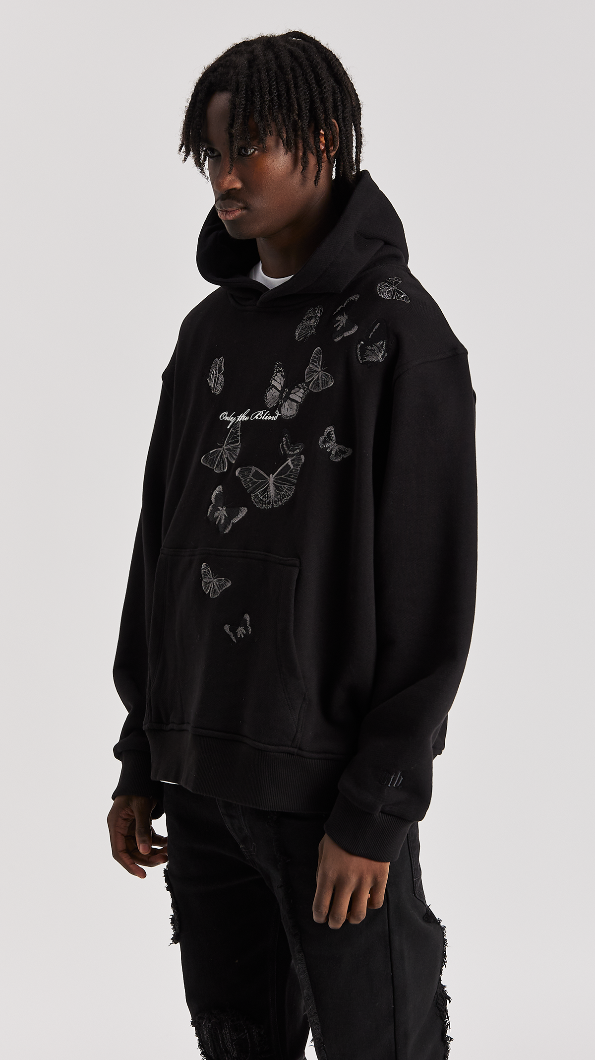 Embroidered Butterfly Hoodie
