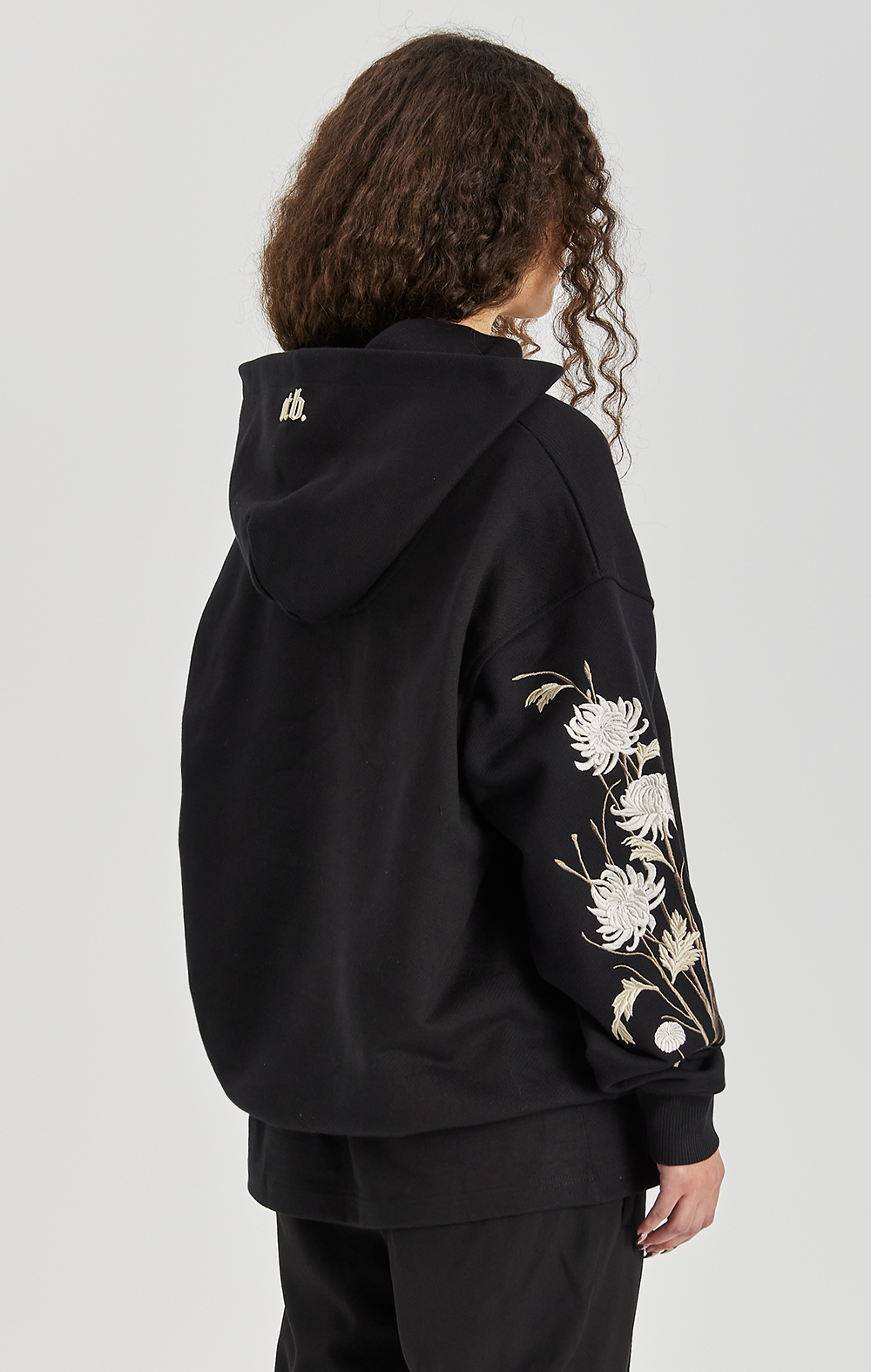 Colt Black Embroidered Floral Hoodie - ONLY THE BLIND™