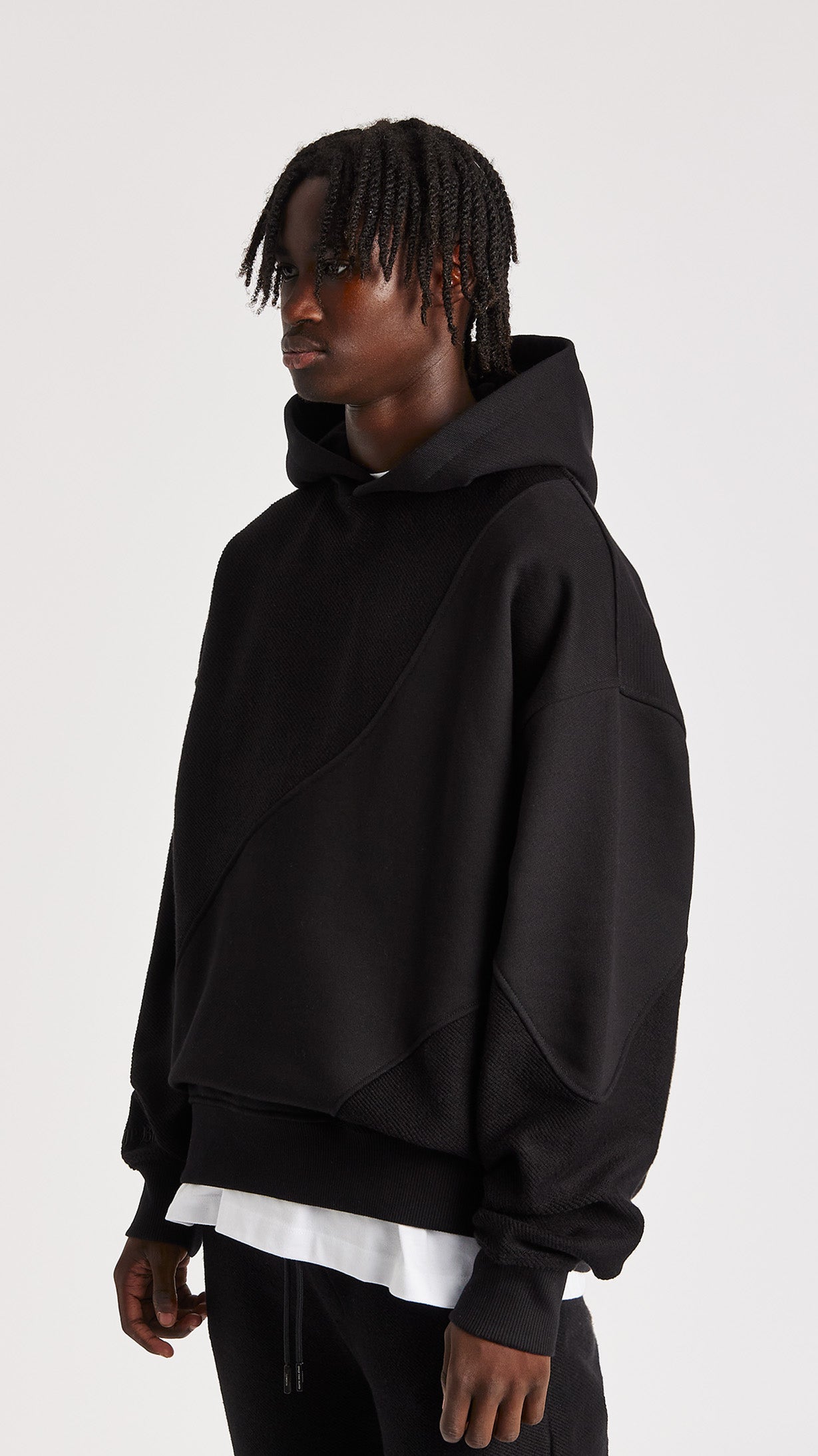 SPLIT CUT AND SEW HOODIE