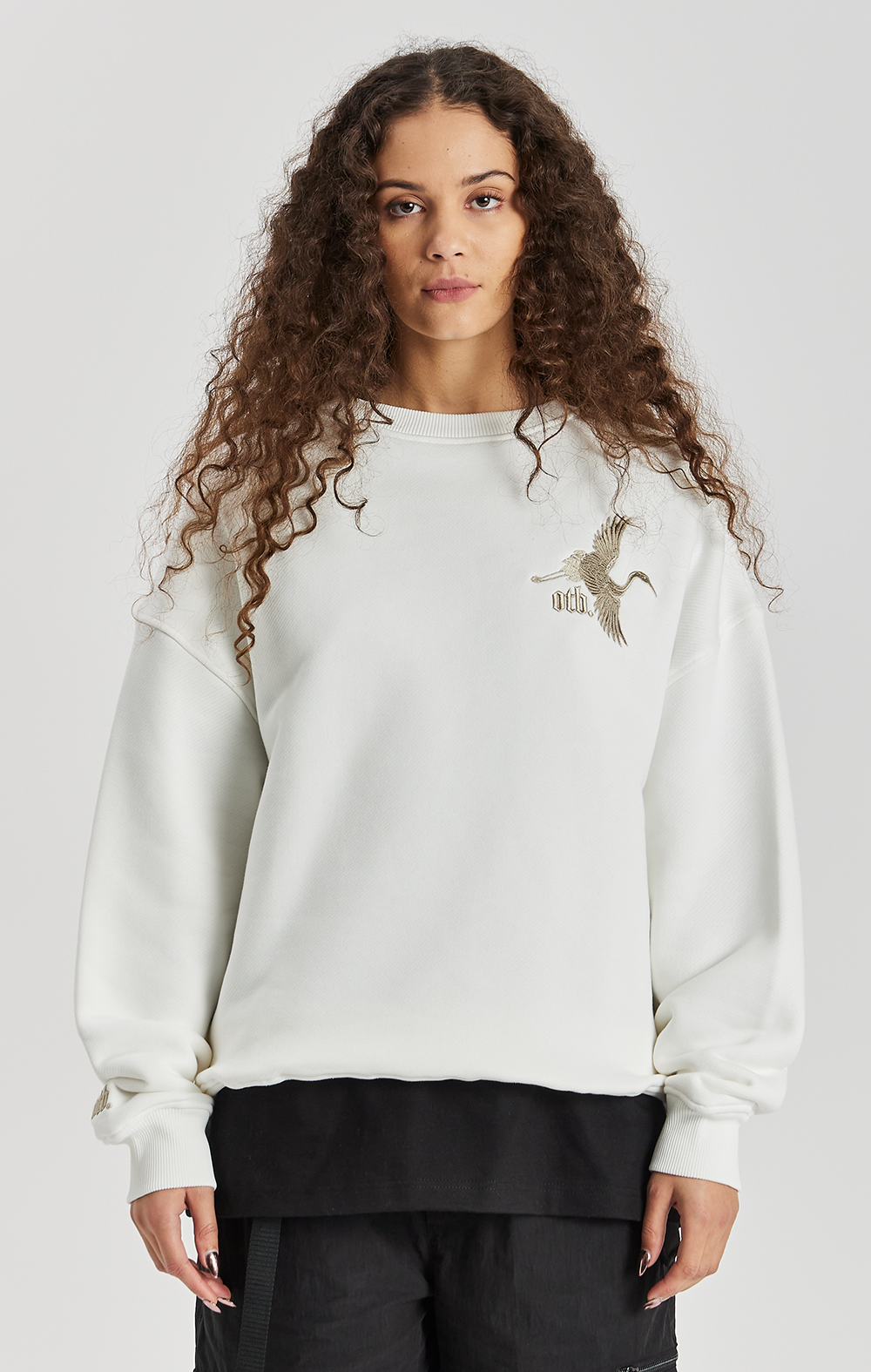 Vintage White Statement Crew Sweatshirt - ONLY THE BLIND™