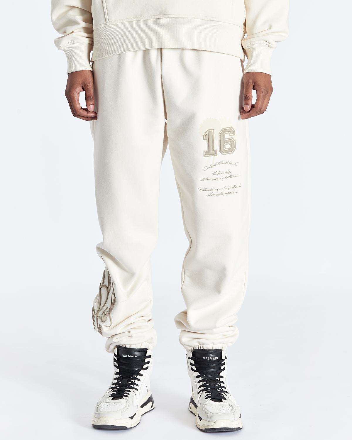 SAND VARSITY SWEATPANTS