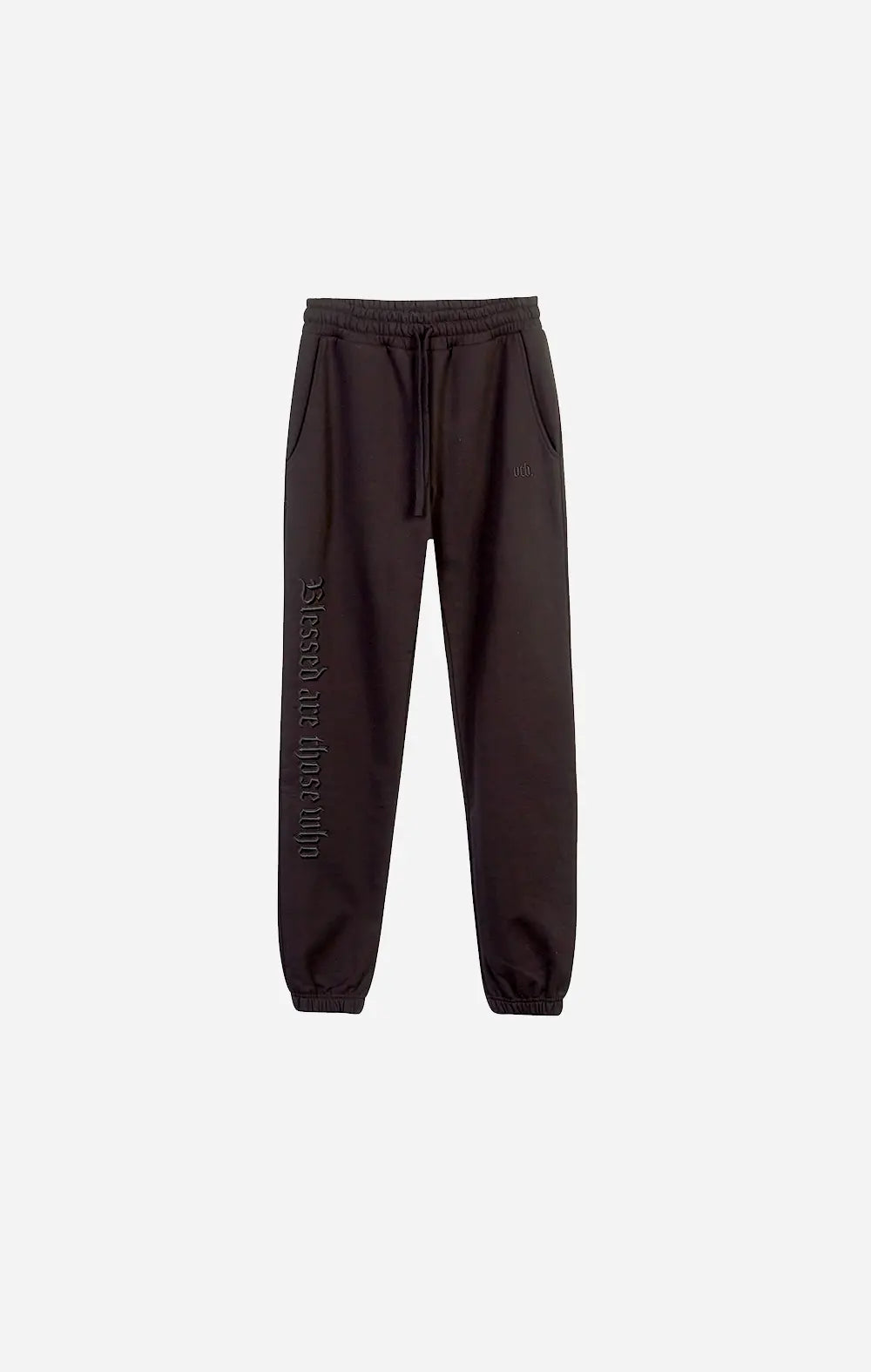 BLACK SPLIT STATEMENT SWEATPANTS