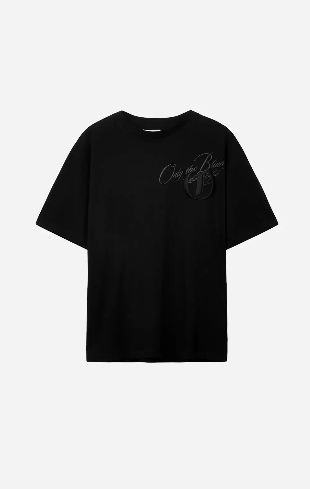Black Crew Logo T-Shirt - ONLY THE BLIND™
