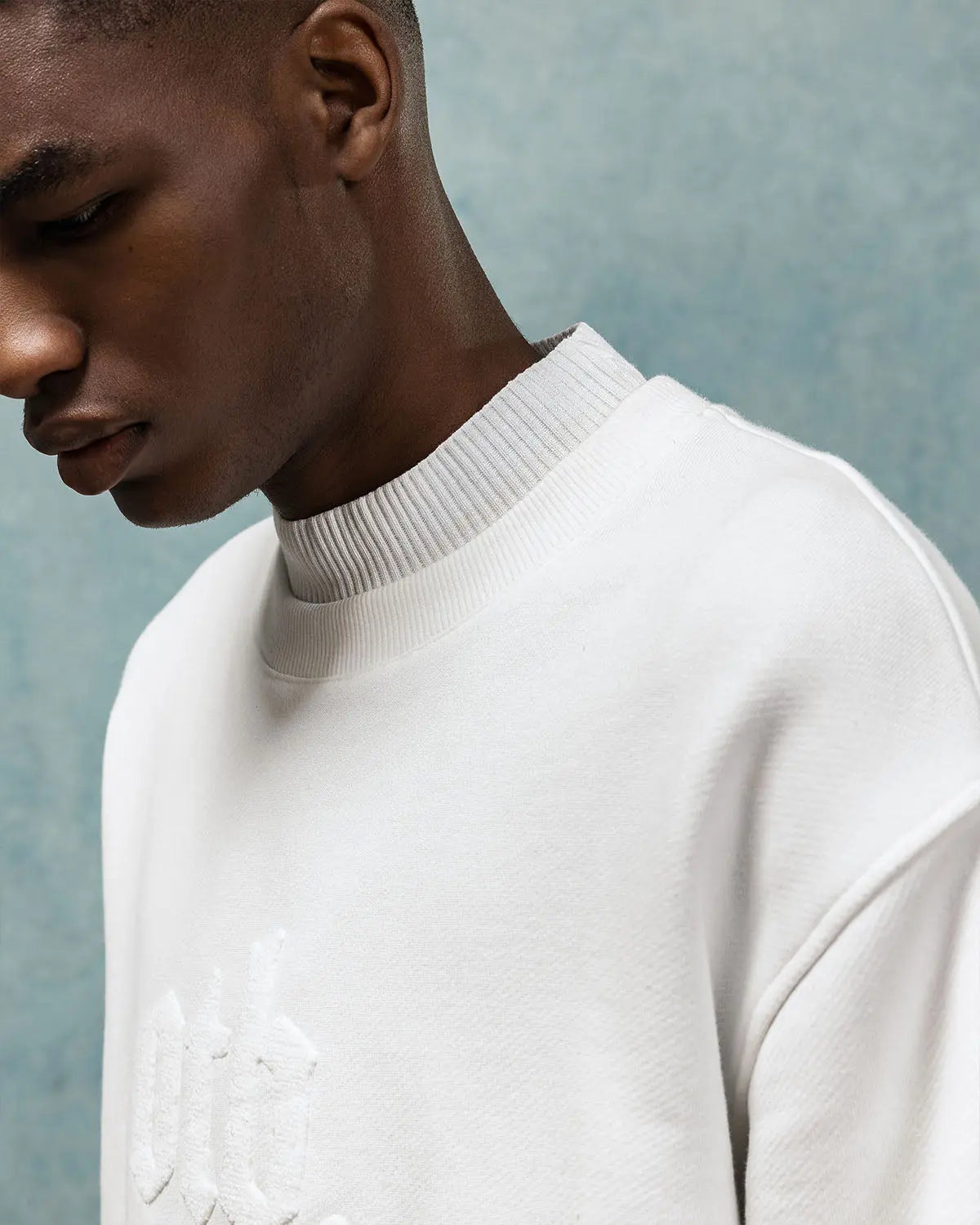 Ivory High-Neck Sweatshirt - ONLY THE BLIND™