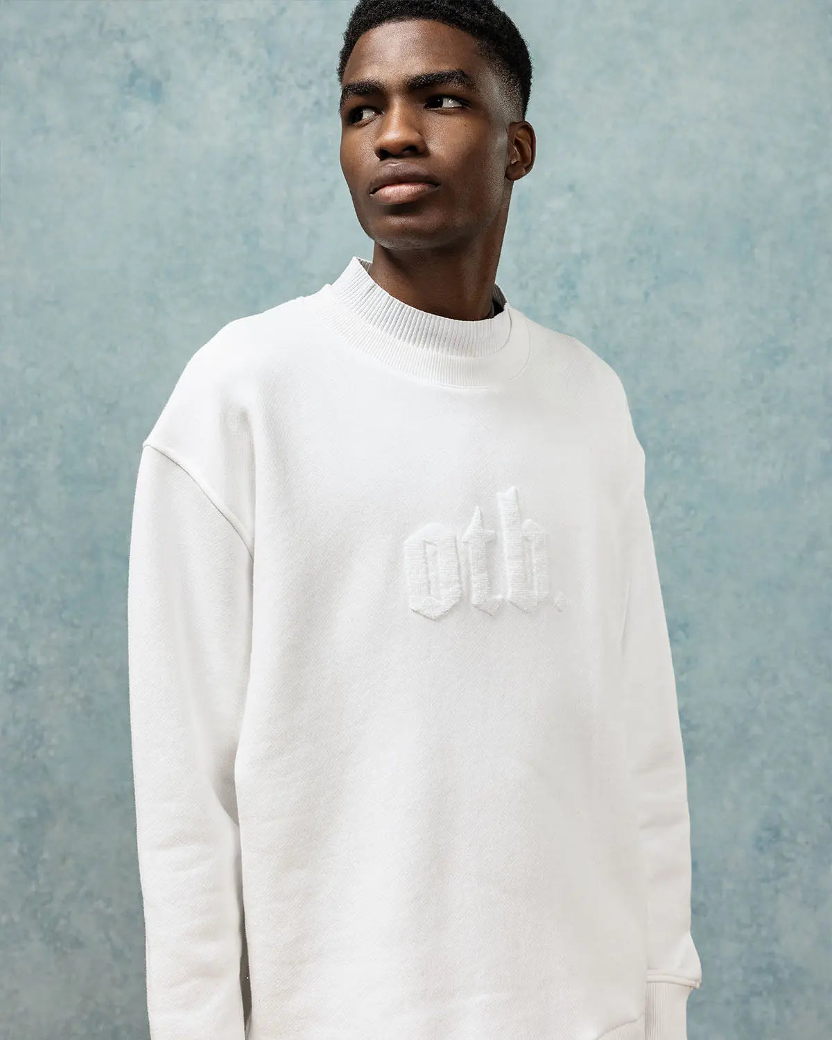 Ivory High-Neck Sweatshirt - ONLY THE BLIND™