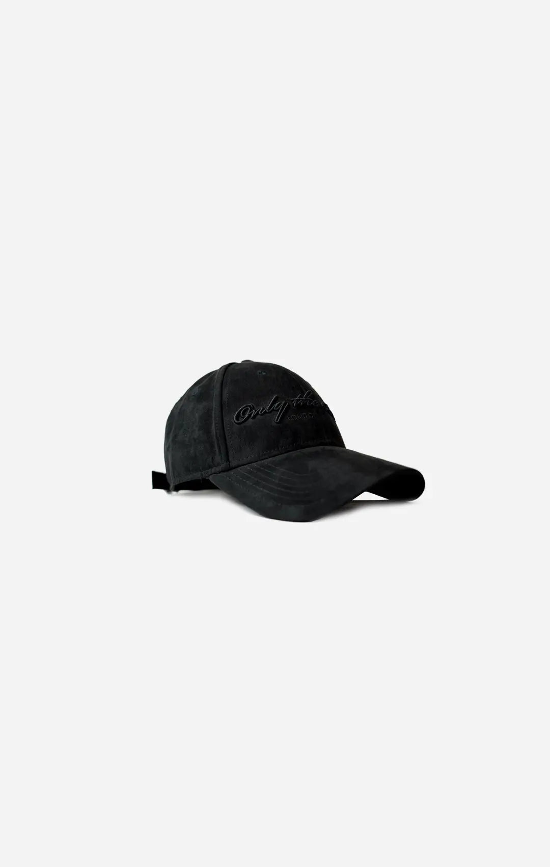 Black Suede Signature Cap