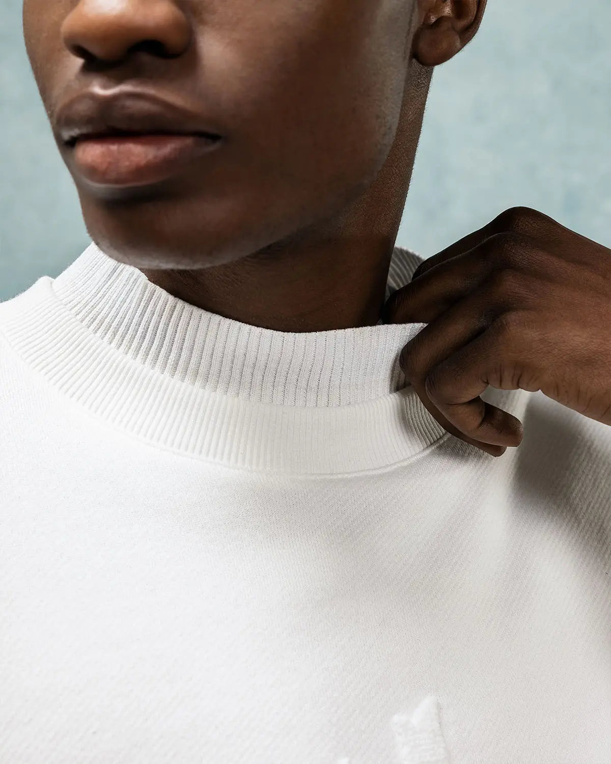 Ivory High-Neck Sweatshirt - ONLY THE BLIND™