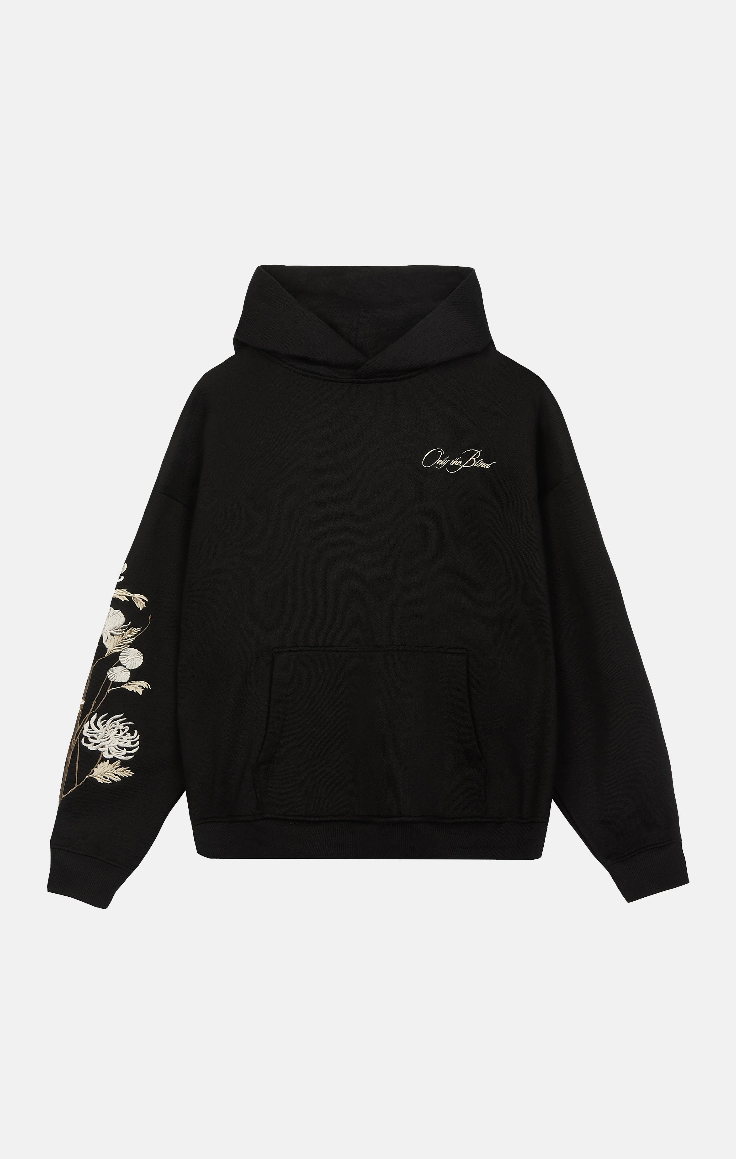 COLT BLACK EMBROIDERED FLORAL HOODIE