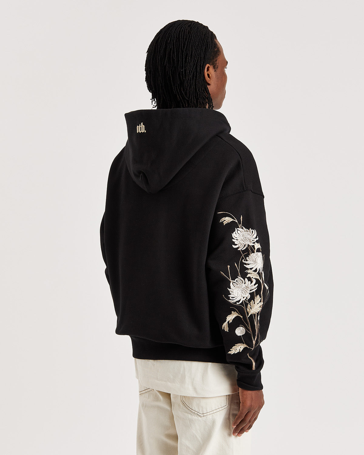 Colt Black Embroidered Floral Hoodie - ONLY THE BLIND™