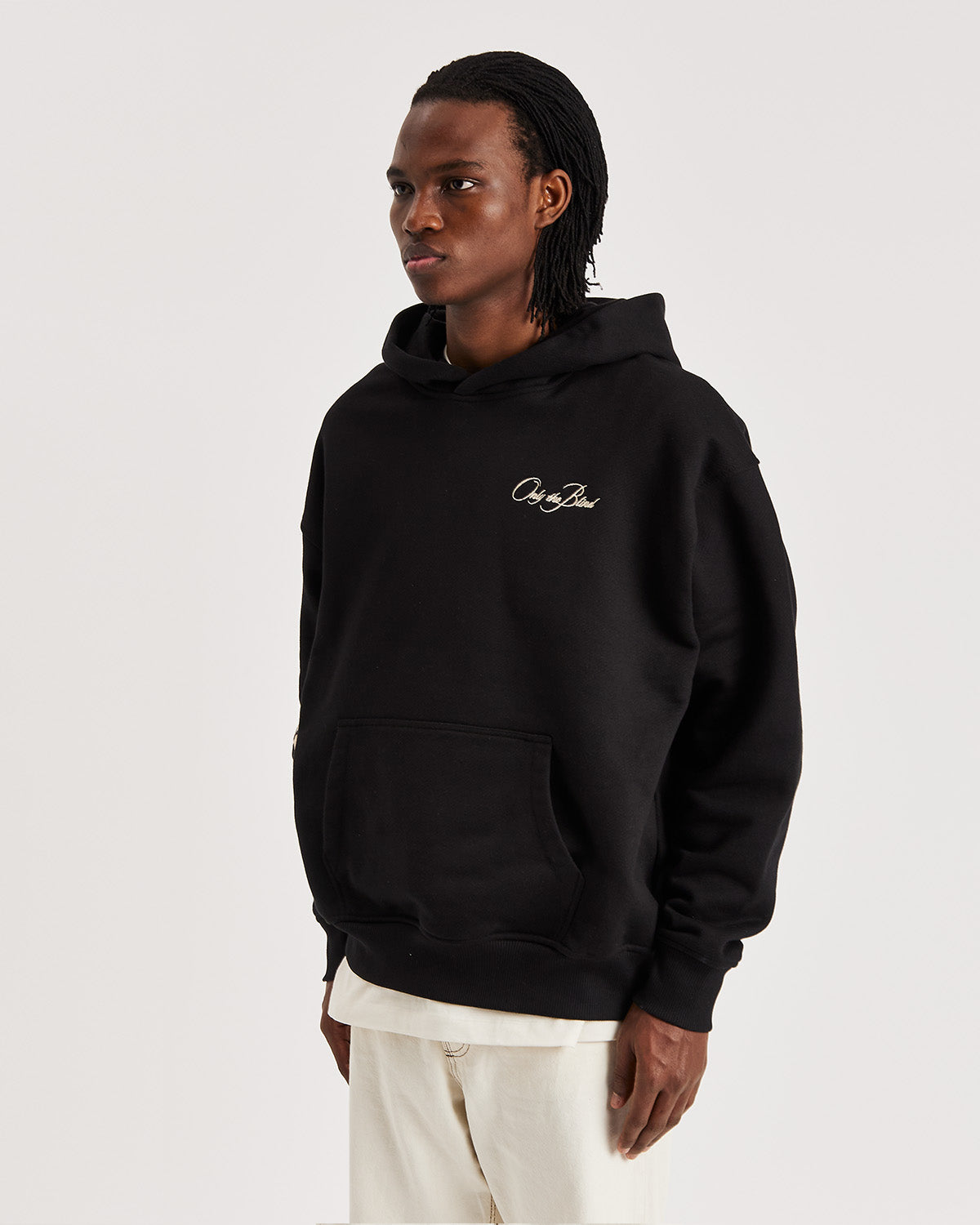 Colt Black Embroidered Floral Hoodie - ONLY THE BLIND™