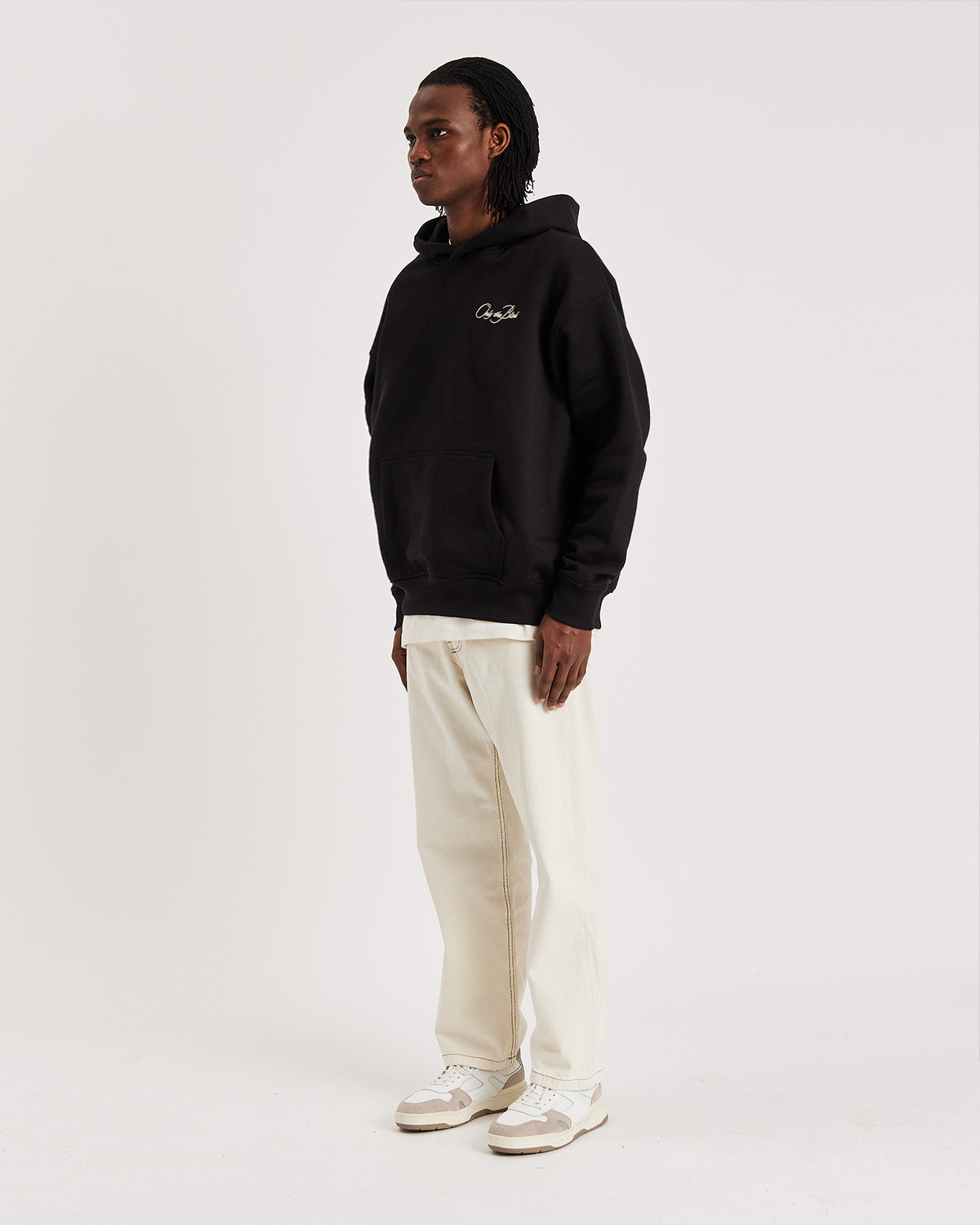 Colt Black Embroidered Floral Hoodie - ONLY THE BLIND™