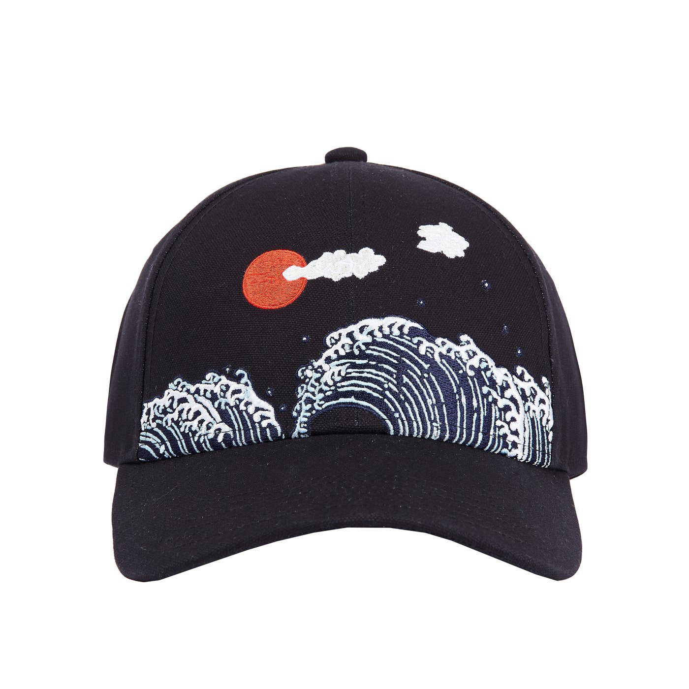 Wave Black Baseball Cap