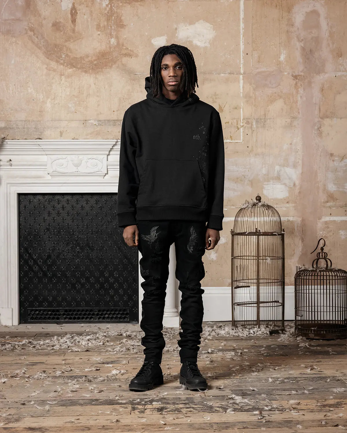 Black Blossom Statement Hoodie - ONLY THE BLIND™